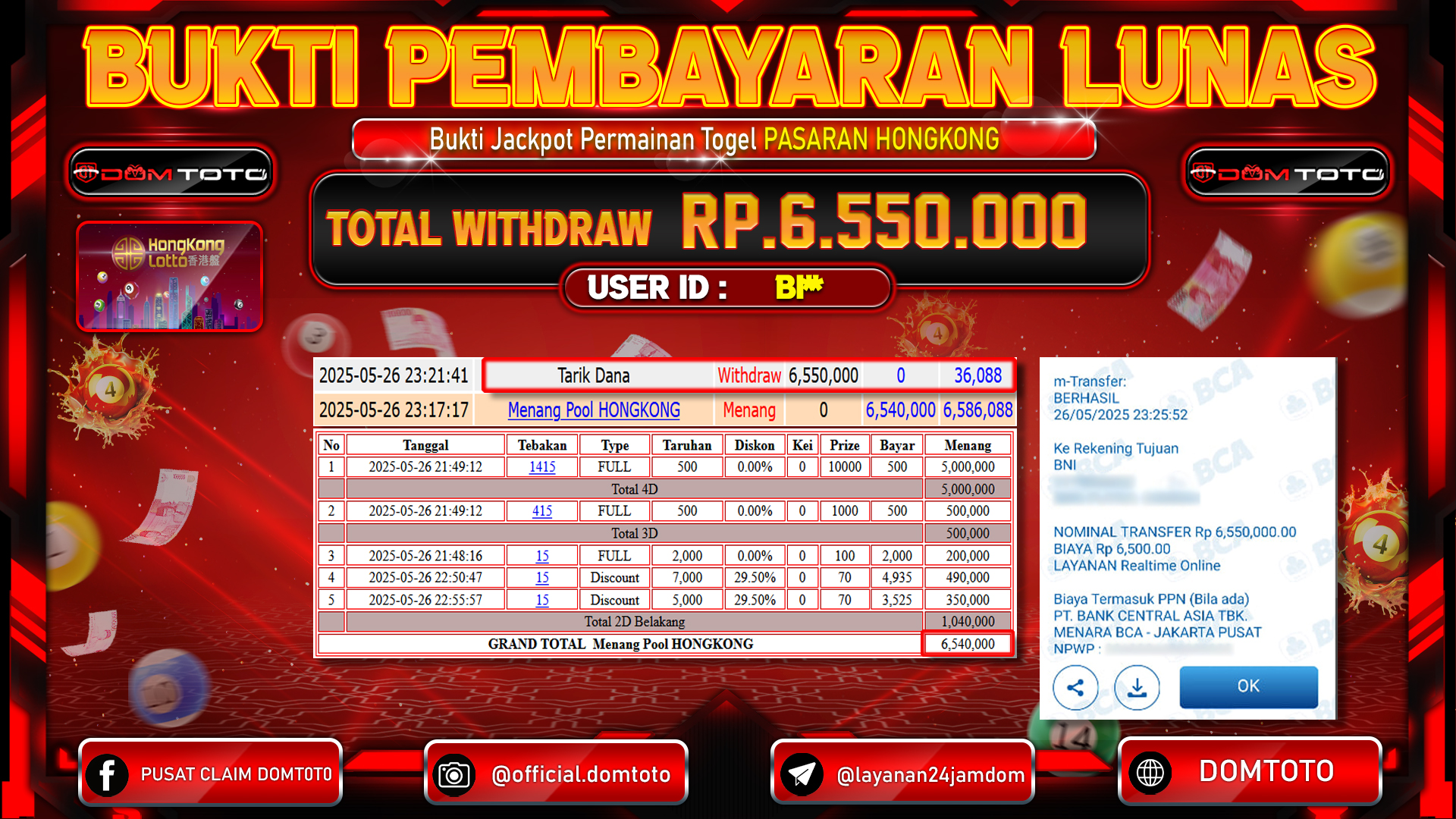 JACKPOT TOGEL HONGKONG 26  MEI 2025